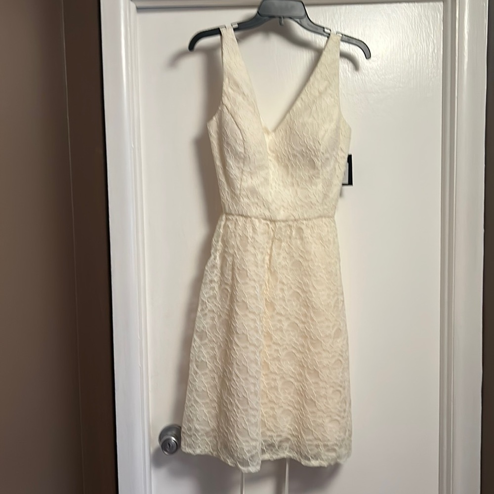 Adorable ivory lace dress for casual wedding